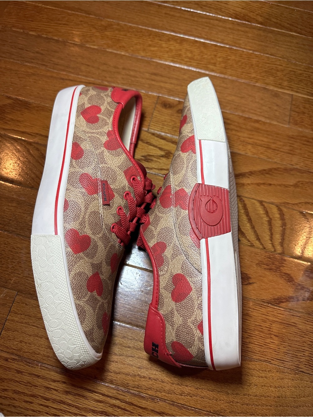 Coach Citysole Logo Heart Love Red Sneakers- Rare- 9.5 - Picture 6 of 8